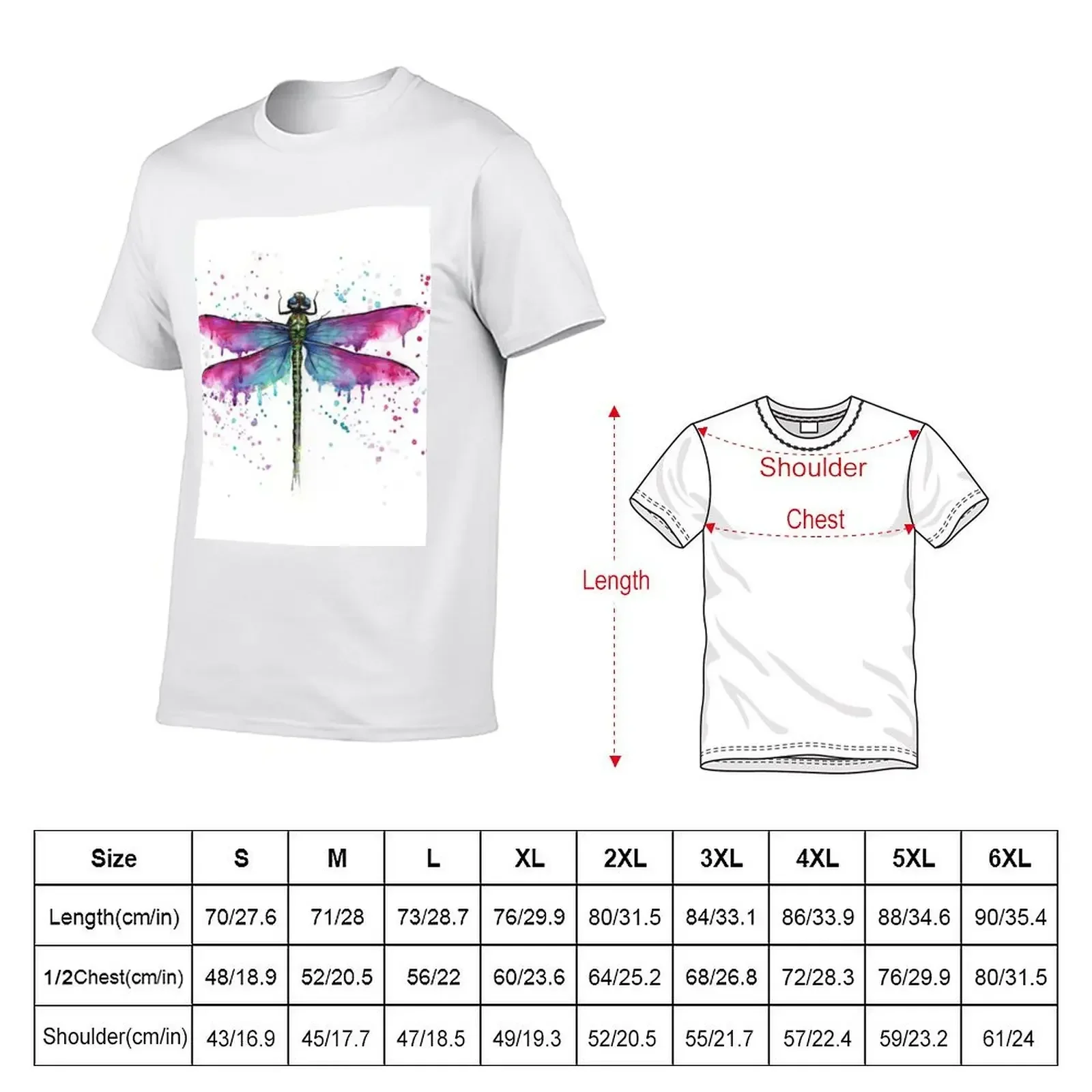 Dragonfly Watercolor Art T-shirt sublime cute tops tees plain black t shirts men