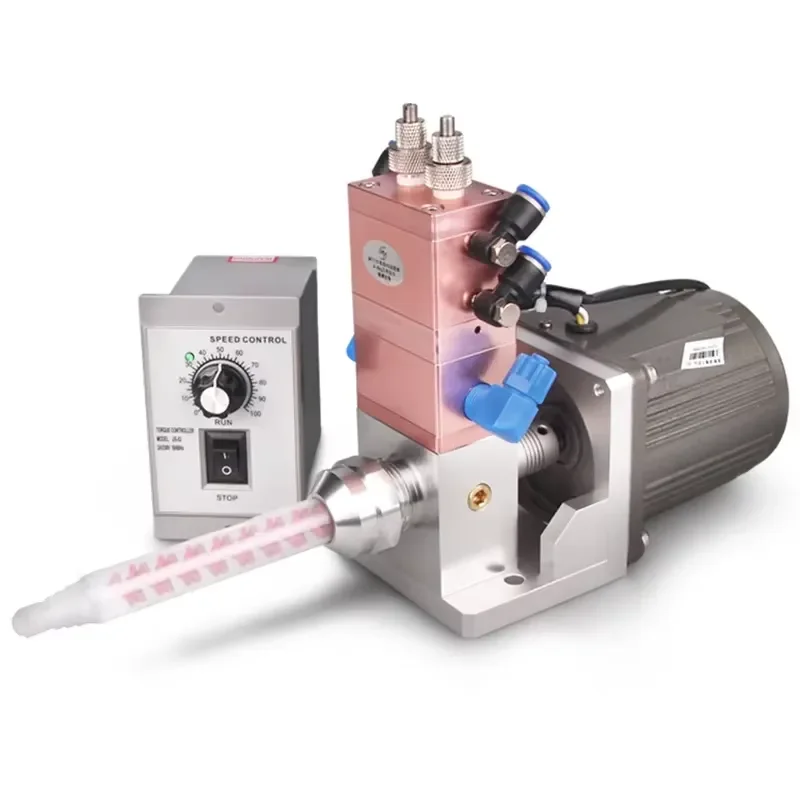 2026 Latest Electric Stirring Dual Liquid Dispensing Valve for Glue Dynamic Mixing High Flow Precision Adjustment Dual