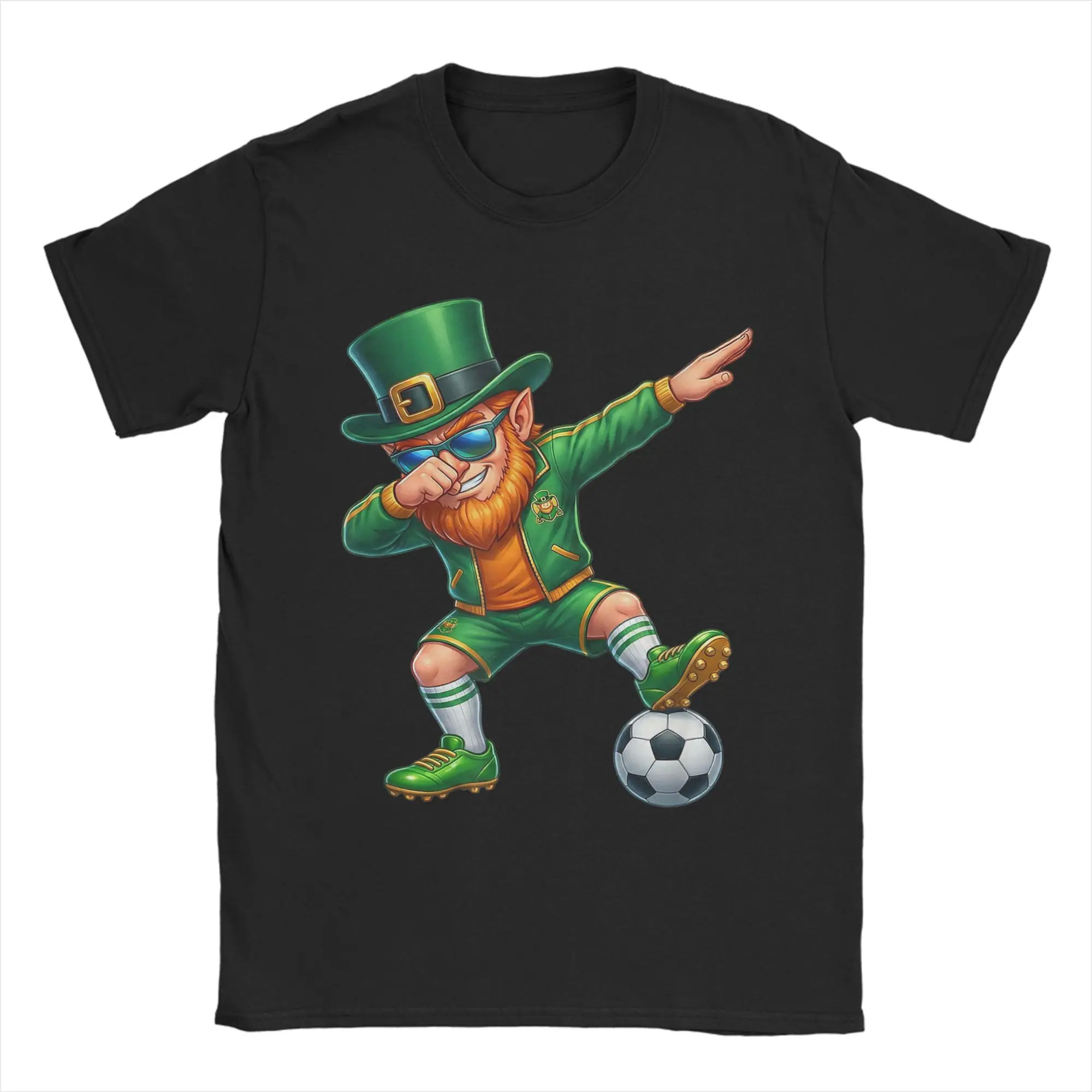 

Funny Leprechaun Palying Soccer Player St Patricks Day T Shirt Summer Cotton T-Shirts For Mens Hippie Tshirt Short-Sleeve Tops