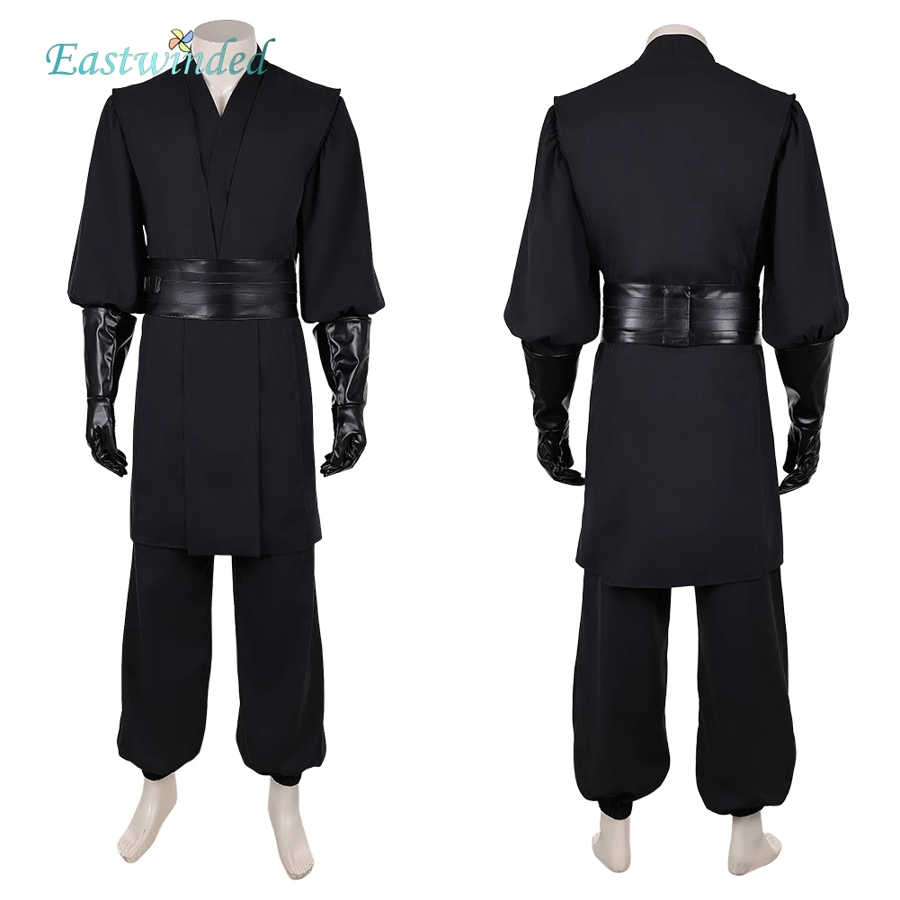 

Костюм для косплея по фильму «Звездные войны: Битва на Мол», черная униформа самурая, мужской наряд для взрослых, маскировка для Хэллоуина, карнавала, вечеринки