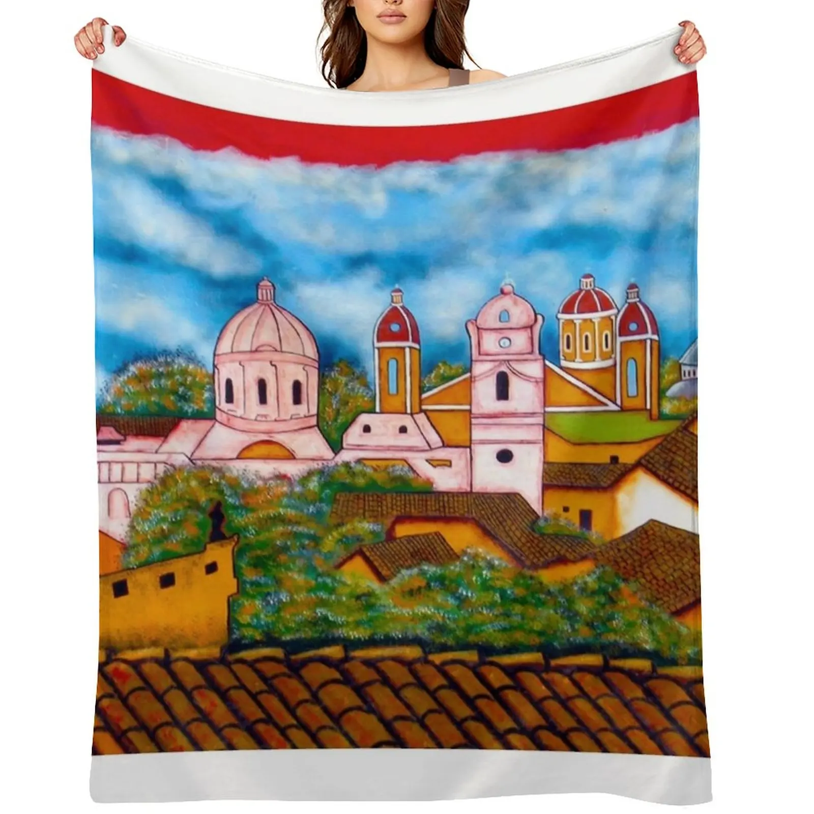 

Granada Street Art Nicaragua 3 Throw Blanket Weighted Loose Luxury Designer Beach Blankets