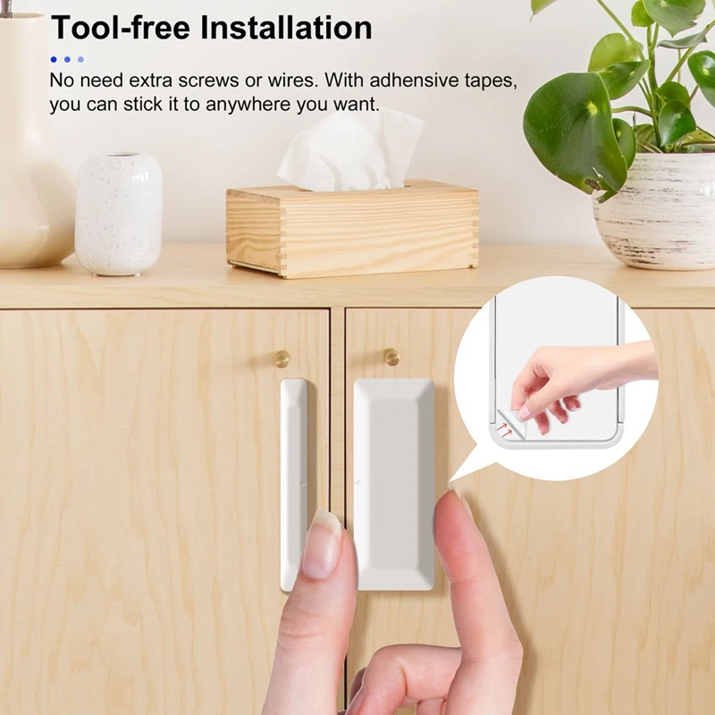 Tuya Zigbee เซ็นเซอร์ประตูเซ็นเซอร์หน้าต่างไร้สายสมาร์ทเซ็นเซอร์ประตูปลุกสนับสนุน Home Security & Automation