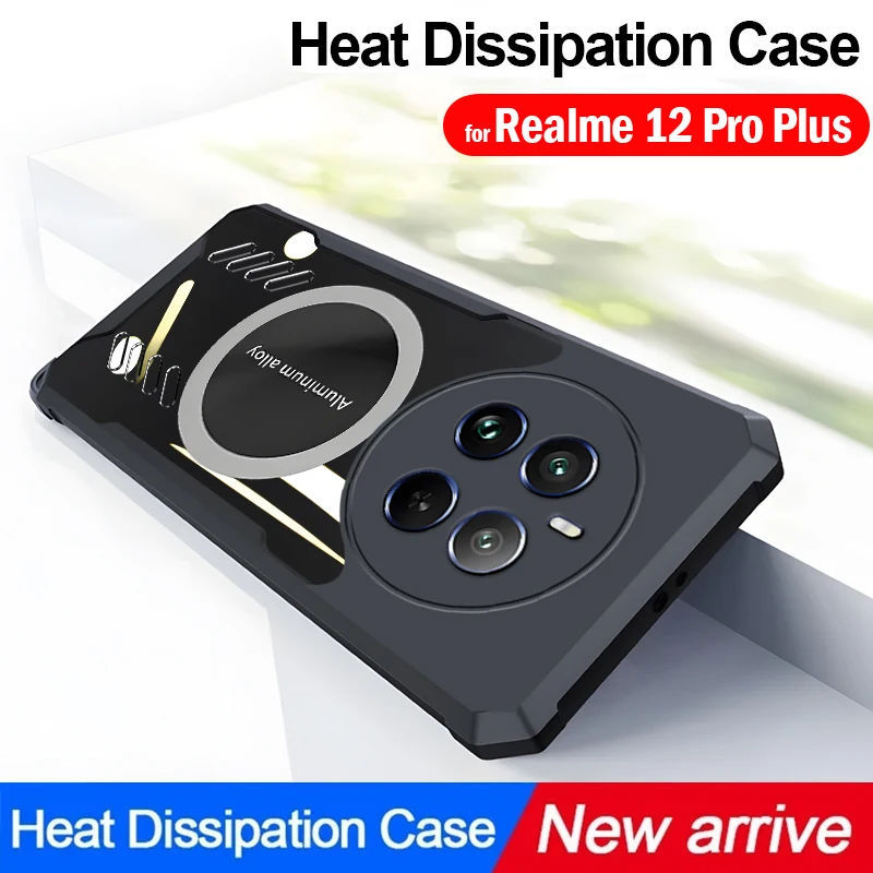 HD Transparent Capa for Realme 12 Pro Plus Case Heat Dissipation Protection Cover for Realme 12 Pro Funda