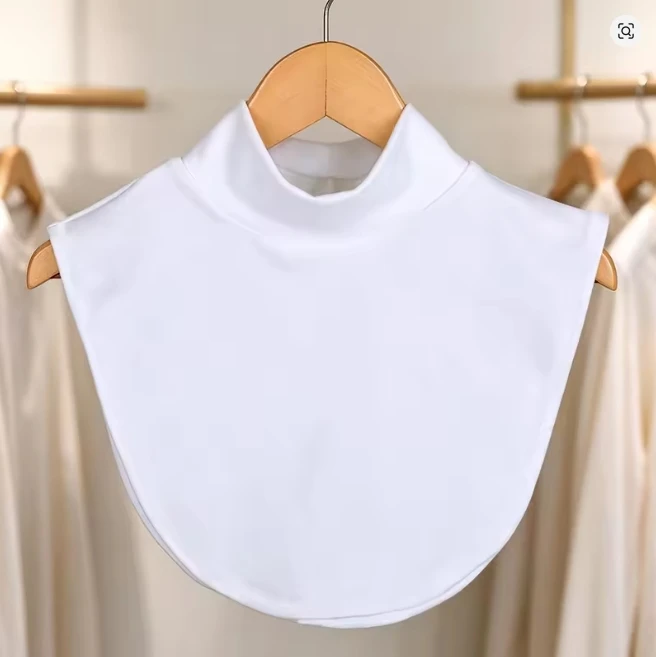White Neck Half Turtleneck Warmer Women Winter Half Turtleneck Pullover Stylish Scarf Sun Protection Elegant Accessory Pullover