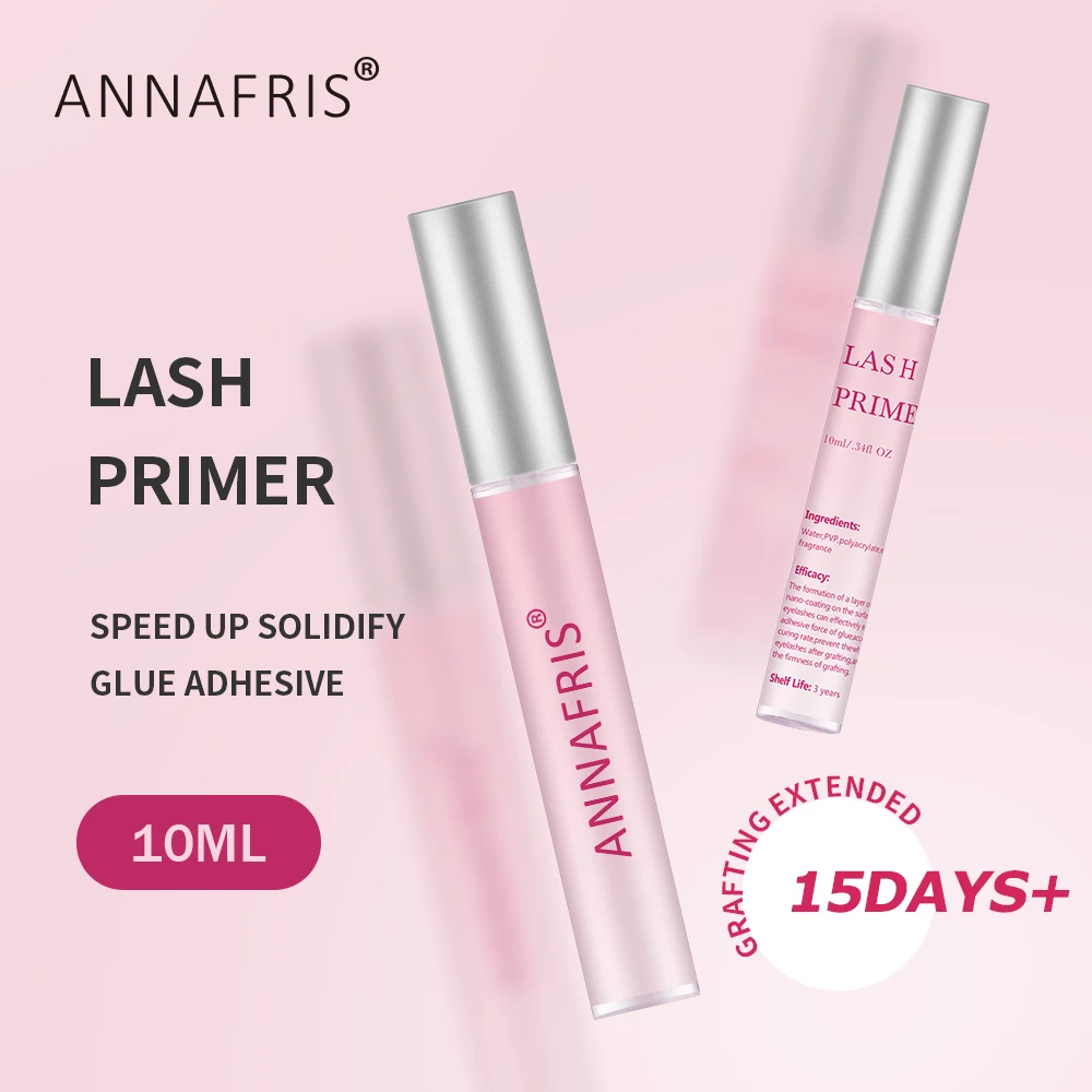 ANNAFRIS 10ml Eyelash Glue Primer False Eyelash Super Bonder Adhesive Hardener For Lash Extensions