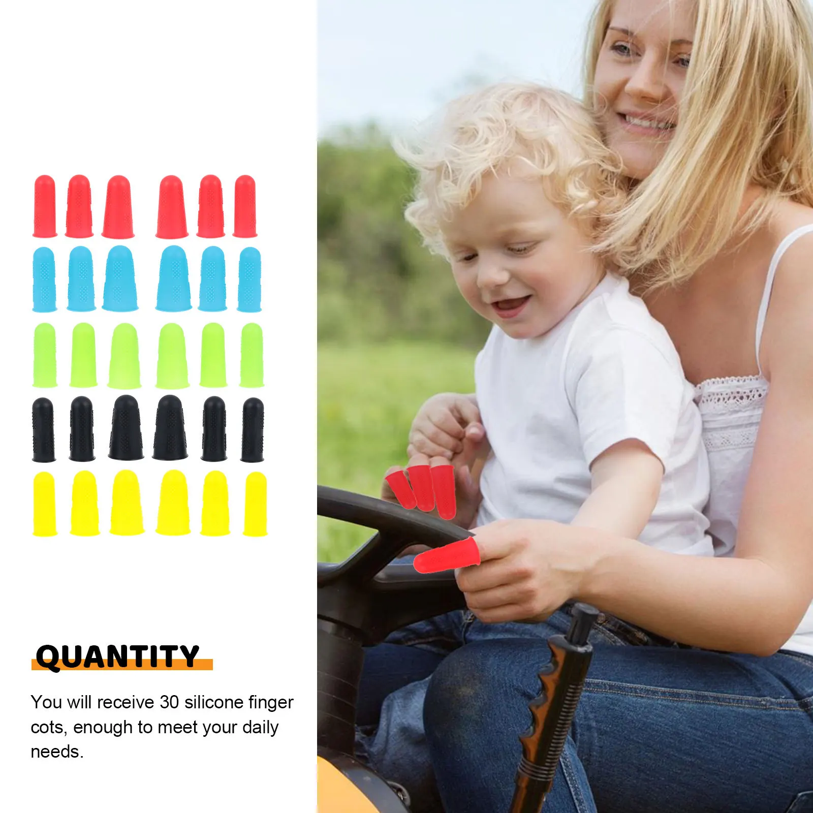 

30Pcs Silicone Finger Cots High-Quality Non-Slip Flexible Protective Covers for Hot Glue Wax Scrapbook Sewing Thermal Insulation