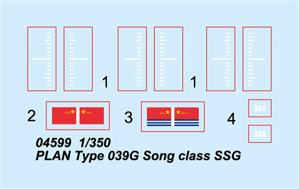 Trompeter 04599 chinesischer Typ 039g Lied klasse ssg U-Boot-Kunststoff-Modellbau satz im Maßstab 1:350 vor lackiert