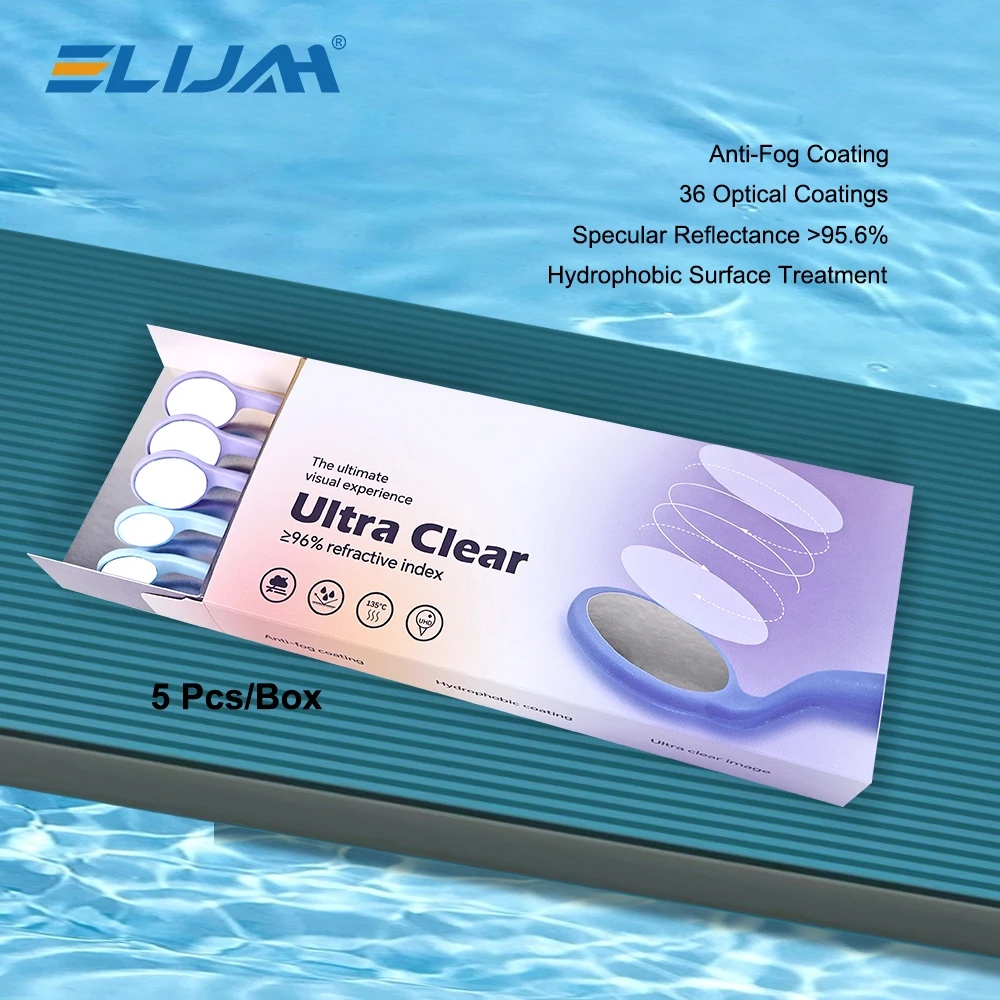 

ELIJAH 5 Pcs/box Dental Ultra High Definition Mouth Mirror Mirror Surface Exam Mirrors Anti-fog Inspection Mirror Dental Tools