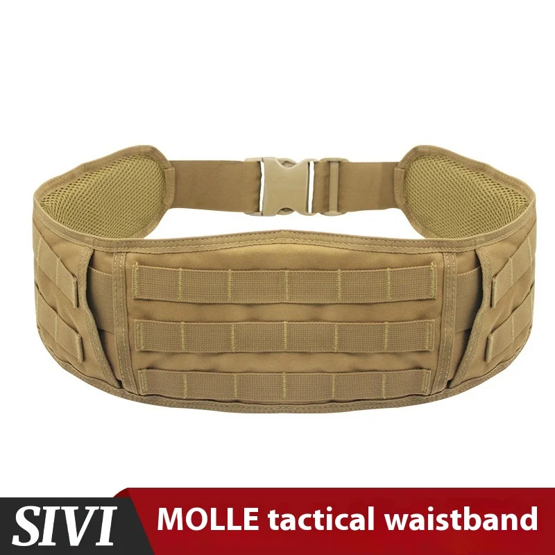 

Men Tactical Belt Molle Modular Low Profile Padded Patrol with Mesh Lining Battle 80-150cm