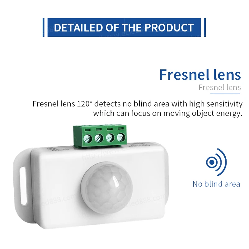 DC 12V 24V 8A Automatic Adjust PIR Motion Sensor Switch IR Infrared Detector Light Switch Module for LED Strip Light Lamp