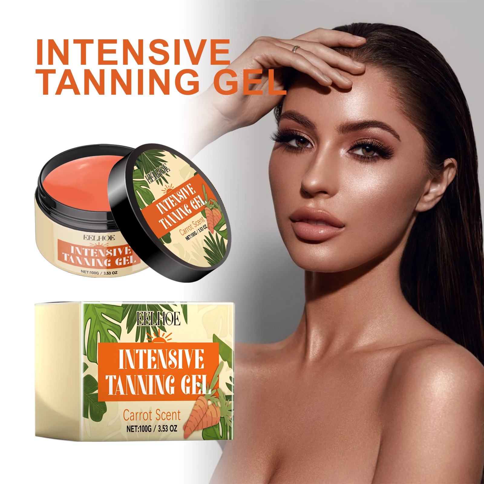 

EELHOE Helping Black Repair Gel Natural Wheat Color Skin Care Summer Body Helping Black Mild and Not Greasy