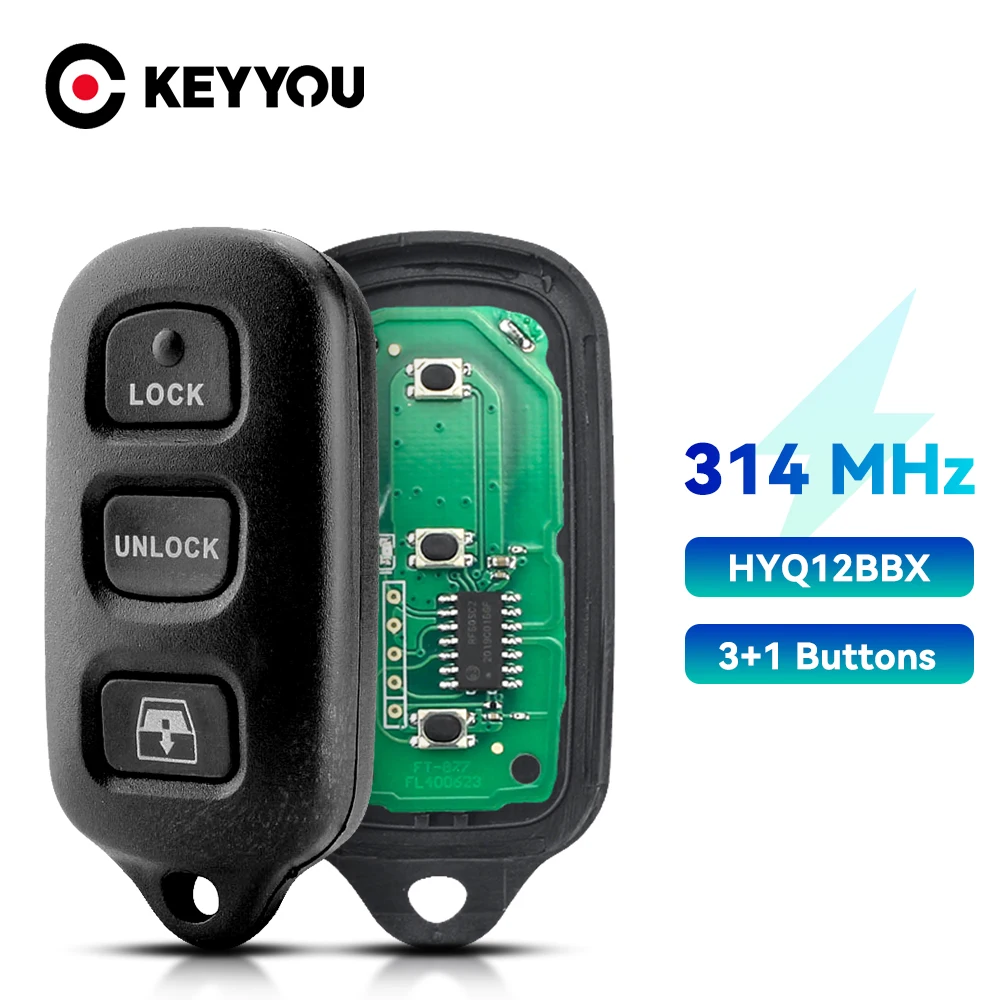 KEYYOU Remote Control Car Key Fobs For Toyota 4Runner Sequoia with battery RSS-210 89742- 35021 HYQ12BBX HYQ12BAN 314MHZ