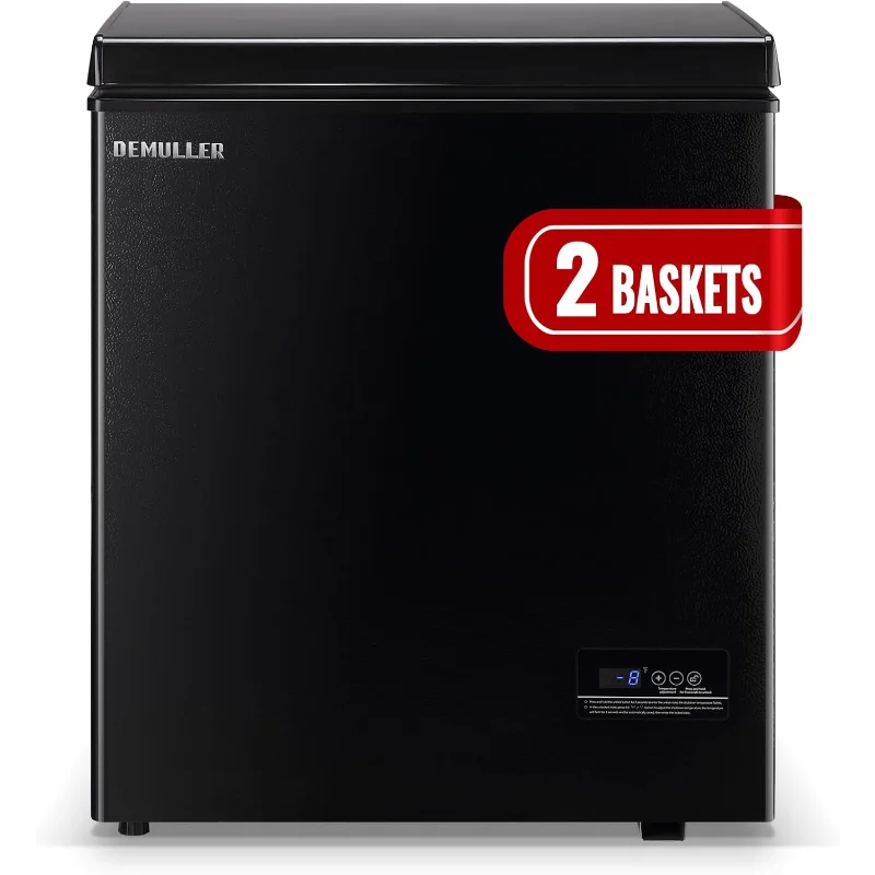 Kleiner Gefriertruhe mit elektronischer Steuerung 41 ℉ bis -15 ℉ Freistehende tiefe Mini-Gefrierschränke mit 2 abnehmbaren Edelstahls
