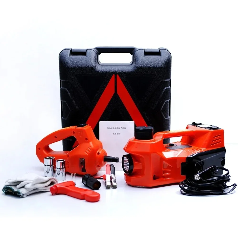 3 in 1 Multifunctional 3T/5T Car Repair Tool Kit 12v Electric Car Lift Hydraulic Jack Kit with Electric Impact Wrench Car Jack