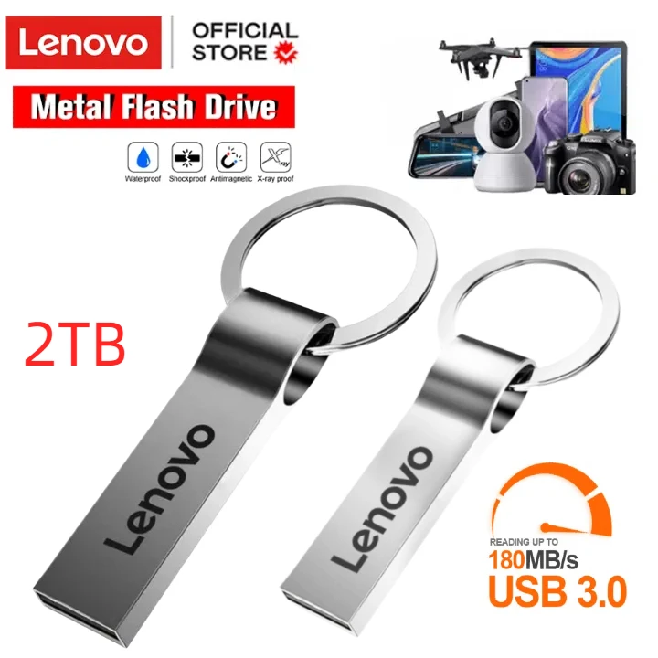 Lenovo Pendrive 2TB USB Flash Drives 1TB 128GB Pen Drive CLE USB 3.2 Gen 1 Disk Stick U Drive Memory Stick For Desktops Laptops