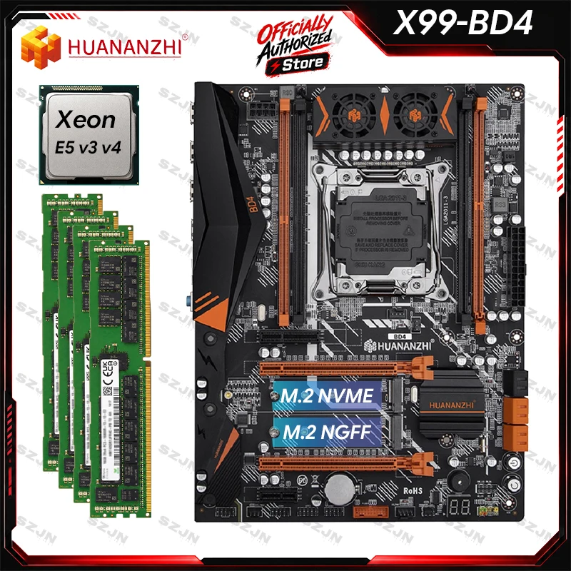Pc Gaming Xeon - HUANANZHI X99-BD4 Workstation Motherboard LGA2011-3 Xeon