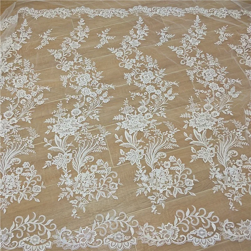 موضة جديدة ورقة زهرة التطريز الدانتيل النسيج اليدوية DIY فستان الزفاف الملابس المواد إكسسوارات ديكور الخلفية