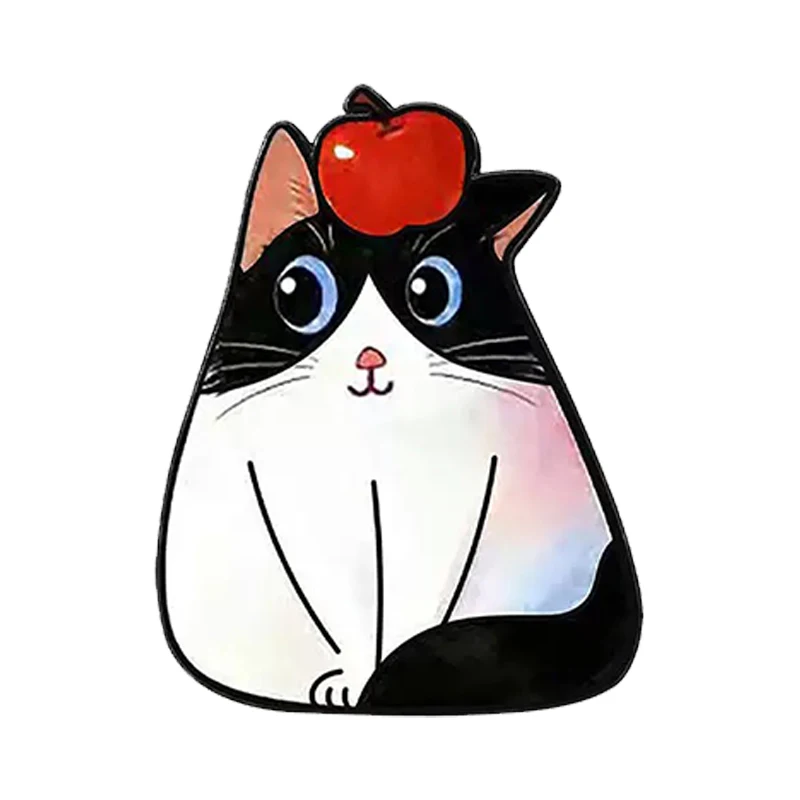 Cartoon Cute Cat Pins 4-design Enamel Eating Playing Kitten Metal Animal Brooch For Clothes Backpack Lapel Badge Pins Gifts
