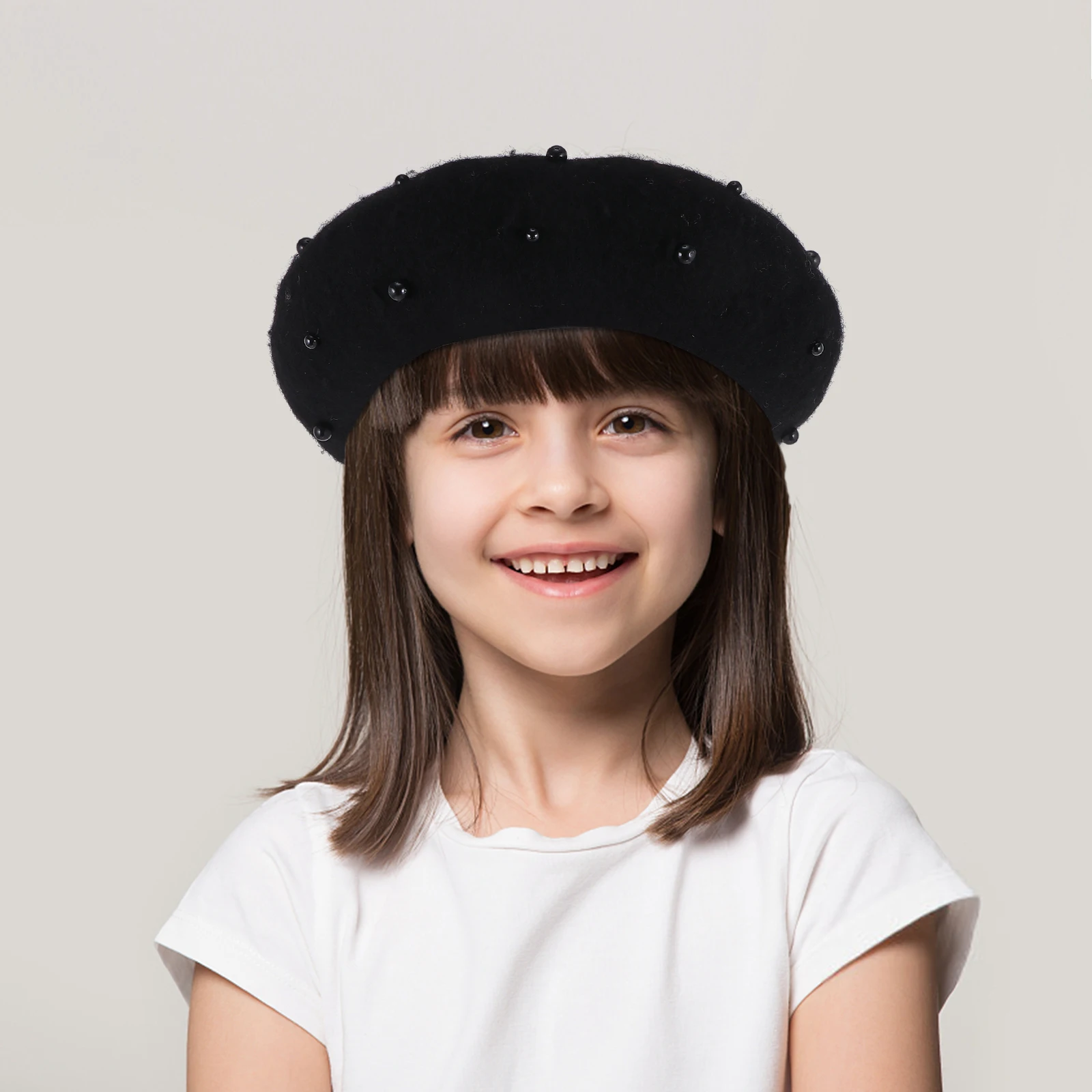 

Children Beret Casual Cap Baby Bonnet Girl Autumn Winter Travel Outdoor Girl Child Outdoor Tavel Hat Beret Hat Polyester