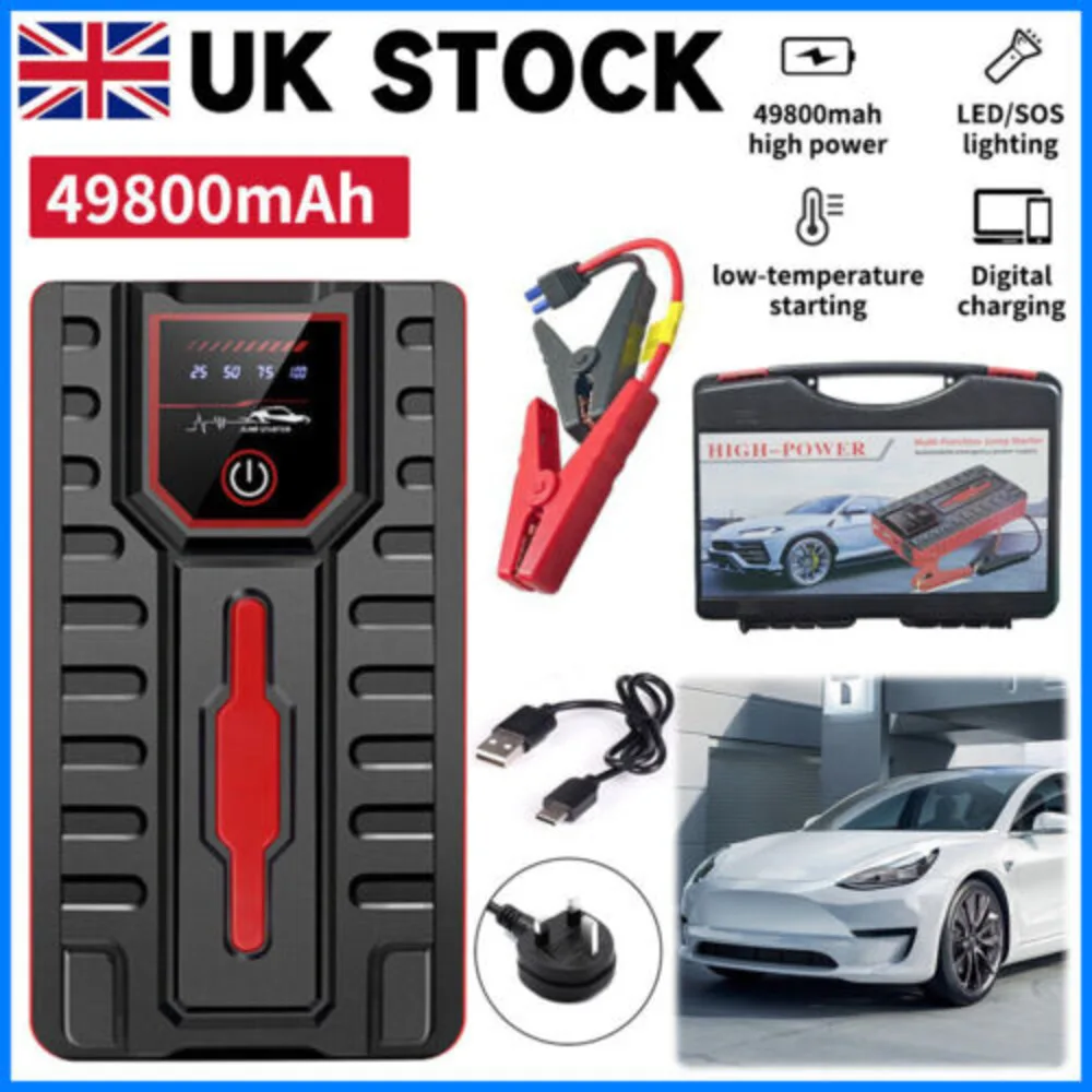 49800Mah Car Jump Starter Pack Booster Battery Charger Emergency Power Bank 12V