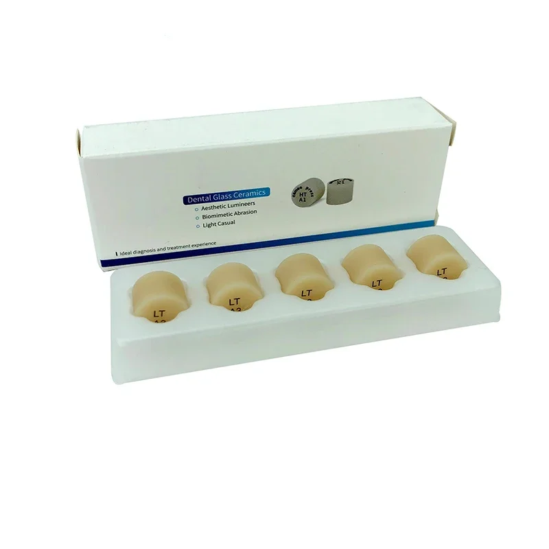 5pcs/pack Aidamoe Dental Glass Ceramic Dentistry Restorative Material Lithium Disilicate Ingots Emax Press Ingots