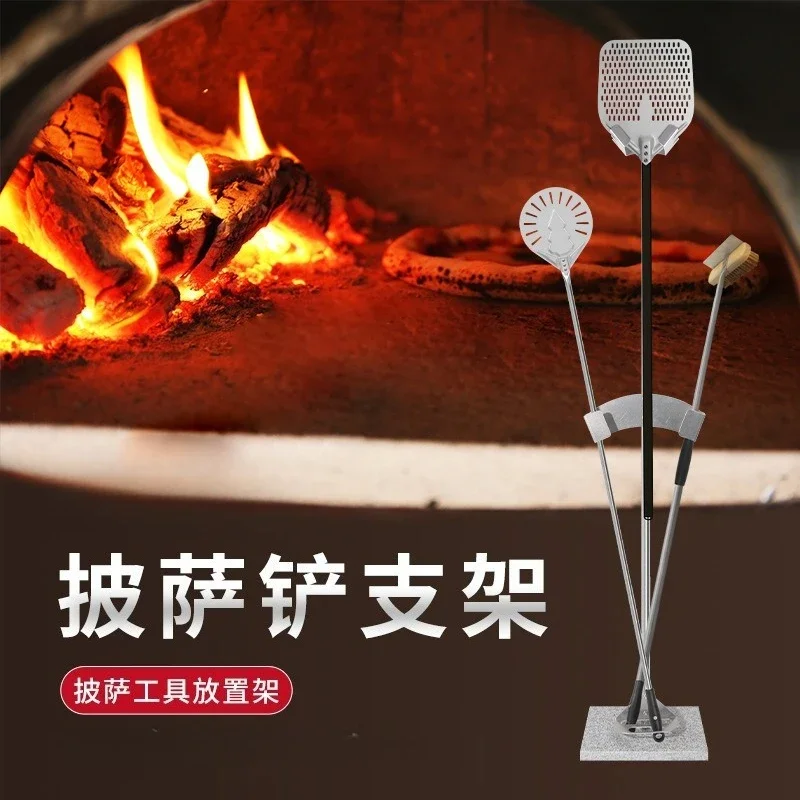 304 stainless steel handle pizza spatula perforated square spatula oven brush stainless steel bracket