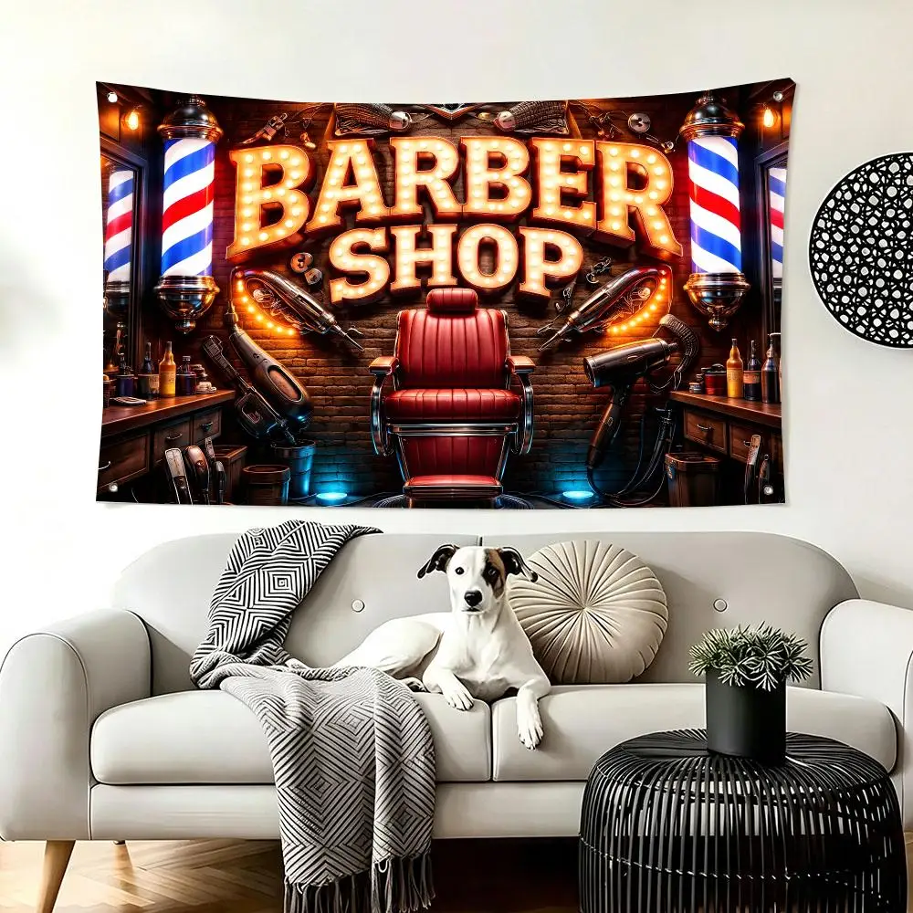 B-Barber Shop Flags  For Living Room Home Dorm Decor Wall Outdoor Camping Party Banner Gifts