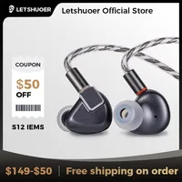 LETSHUOER S12 Auriculares HiFi con controlador magnético planar de 14,8 mm, auriculares con cable, monitores intrauditivos HIFI para audiófilos y músicos