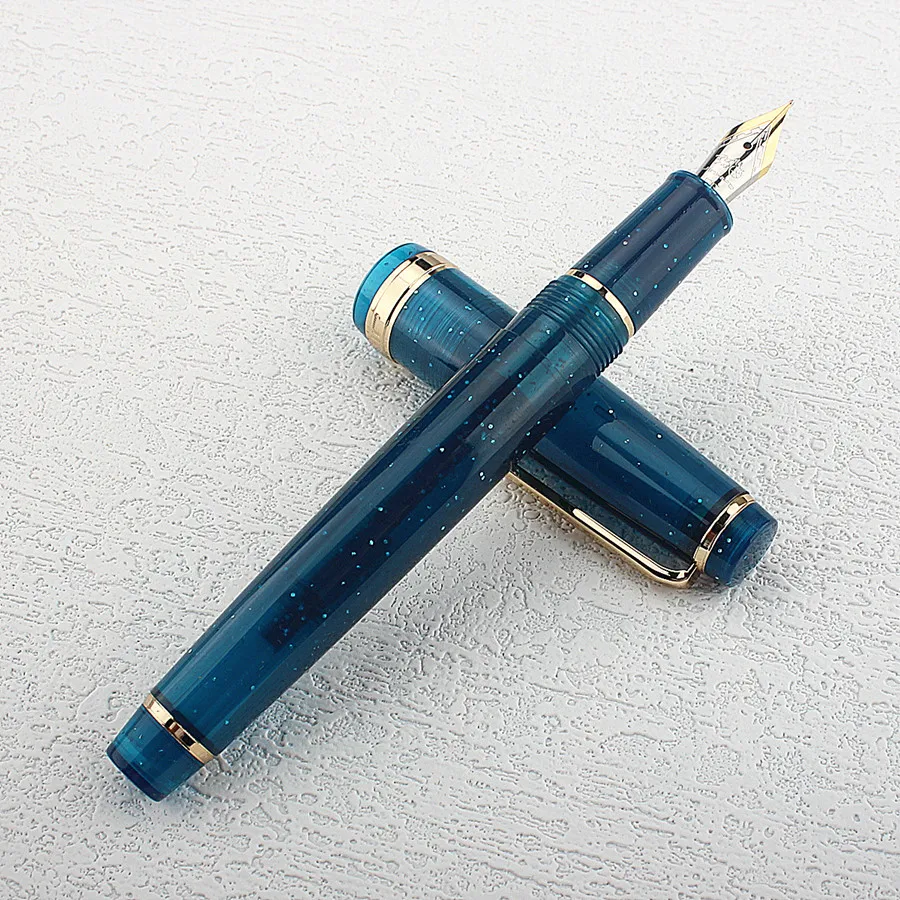 Jinhao 82 Fountain Pen Acrylic Ink Pen Spin Golden EF F Nib Elegante Business Office School Supplies Writing Pen Stationery