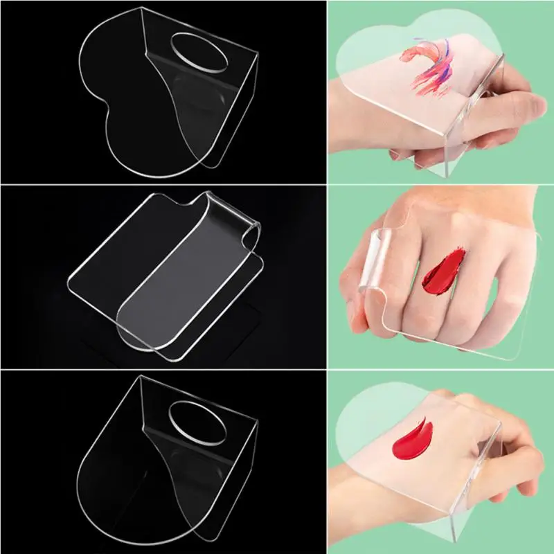 Schoonheidspalet Glad Handig Multifunctioneel Gemakkelijk schoon te maken Economisch Nail Art Tools Acrylpalet Transparant Gemakkelijk af te vegen