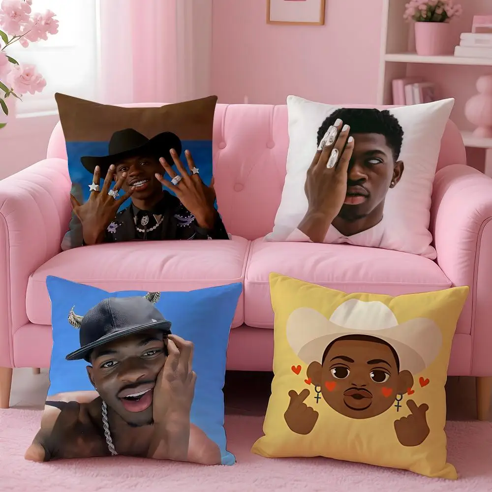 singer - Lil Nas X Cushion Cover Cushion Cover Set 4Pcs 50x50 45x45 40x40 Pillowcase Decorative Sofa Home Decor