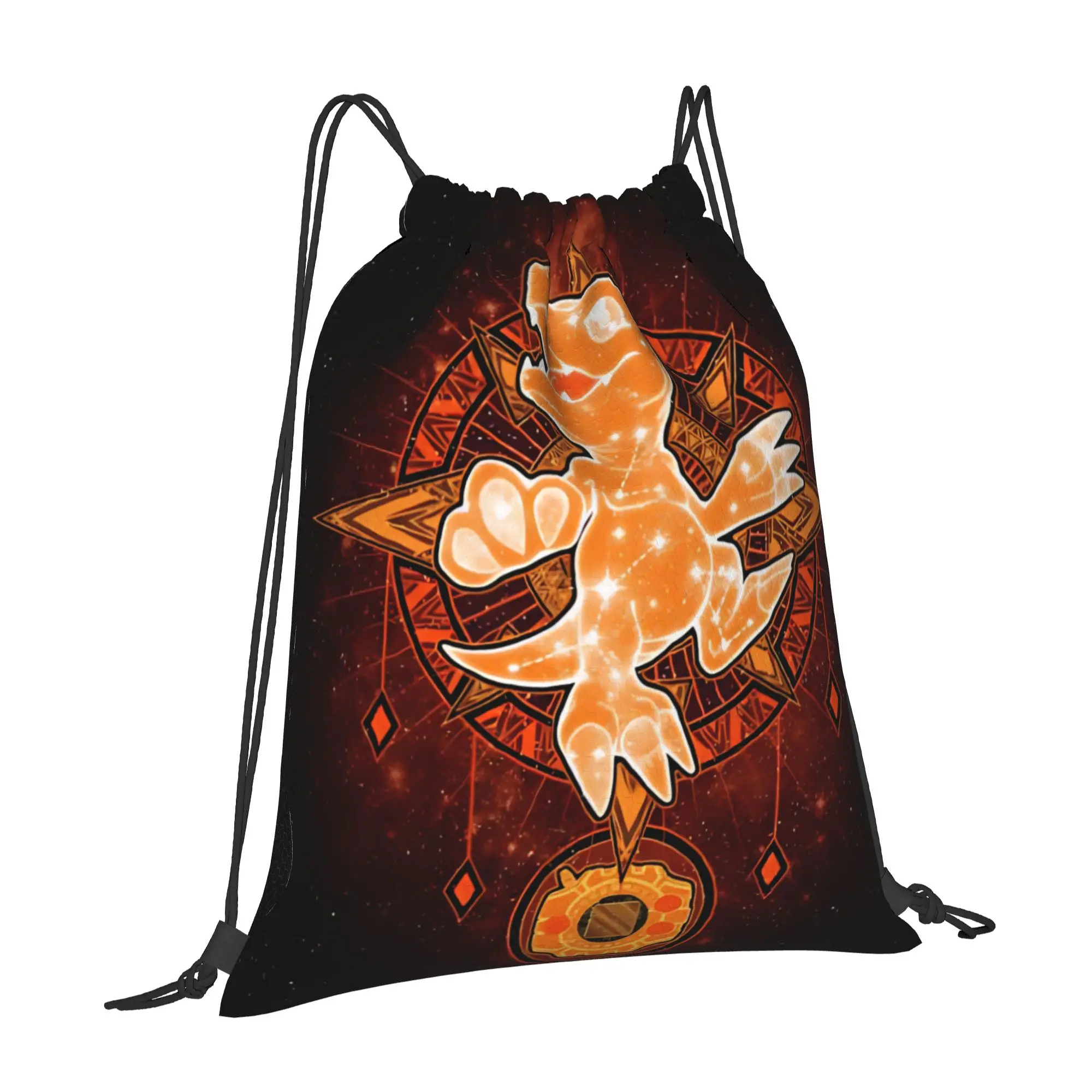 sports Pouch Digital Monster  Portable Hiking Drawstring Bags Riding Backpack Gym Clothes Storage Backpacks