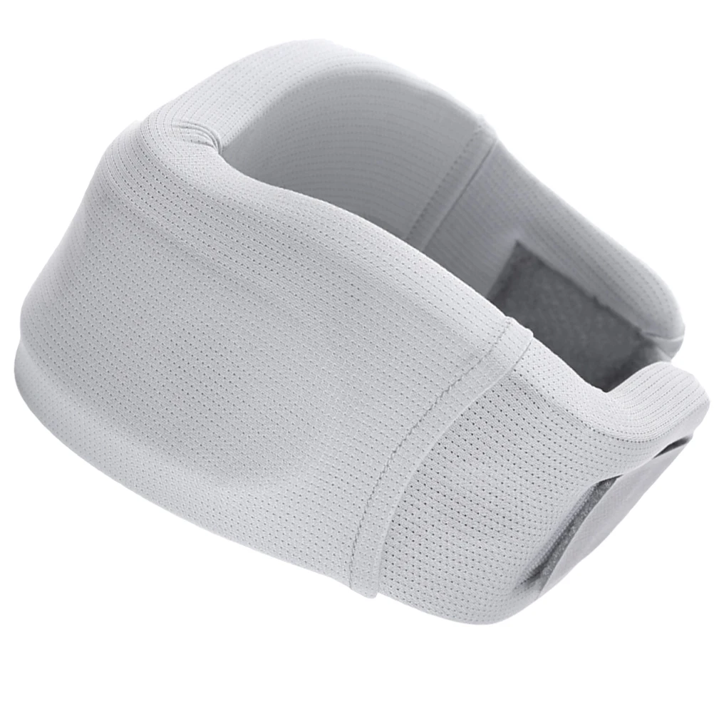 

Neck Stabilizer Cervical Brace Soft Collar Support Grey Adjustable Ergonomic Design Relieves Pain Strains Comfortable Breathable