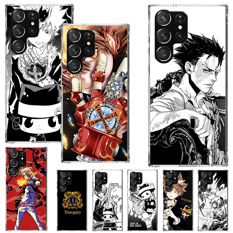 Katekyo Hitman Reborn Phone Case para Samsung Galaxy S24, S23, S22, S21 Ultra, S20 FE, S10 Plus, S10E, S9, S8 + Soft Cover Shell