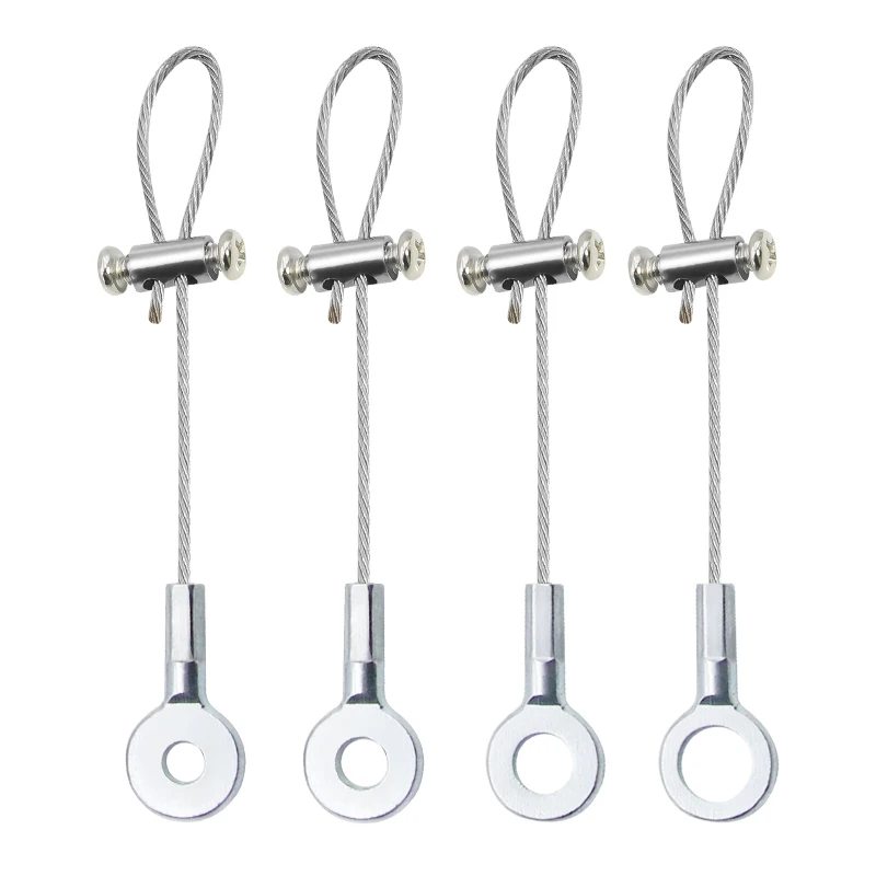 2PCS Fisheye Circular Terminal Rope Made of 304 Stainless Steel Wire Rope, with a Diameter of 2mm, Can Be DIY Adjusted