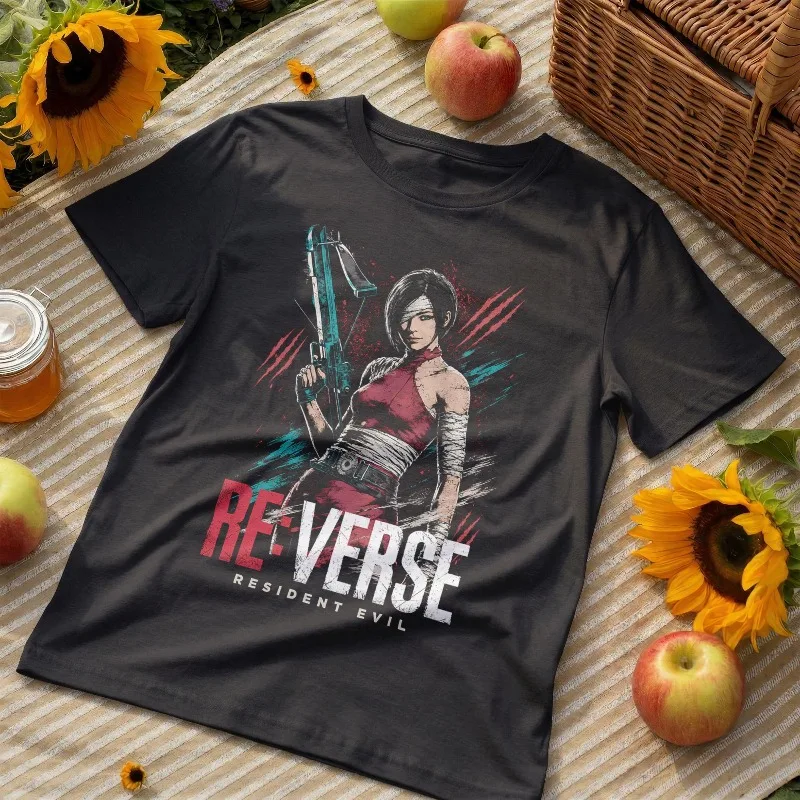 Resident Evil T-shirt Ada Wang Video Game Character, Horror Game T-shirt, Suitable for All Seasons, Unisex T-shirt