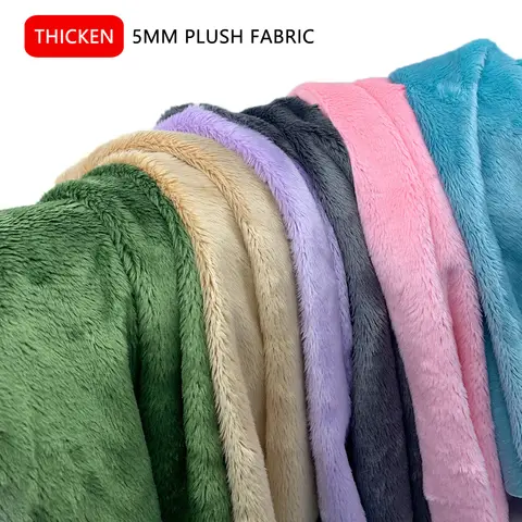 목화 인형 머리에 대 한 Minky 패브릭 5mm 더미 길이 두꺼운 암호화 크기 45x50cm 봉 제 박제 동물 장난감에 대 한 봉 제 직물