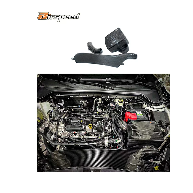 Neat and Clear Surface Texture Dry Carbon Fiber Cold Air Intake System For Ford Focus MK4 1.5T