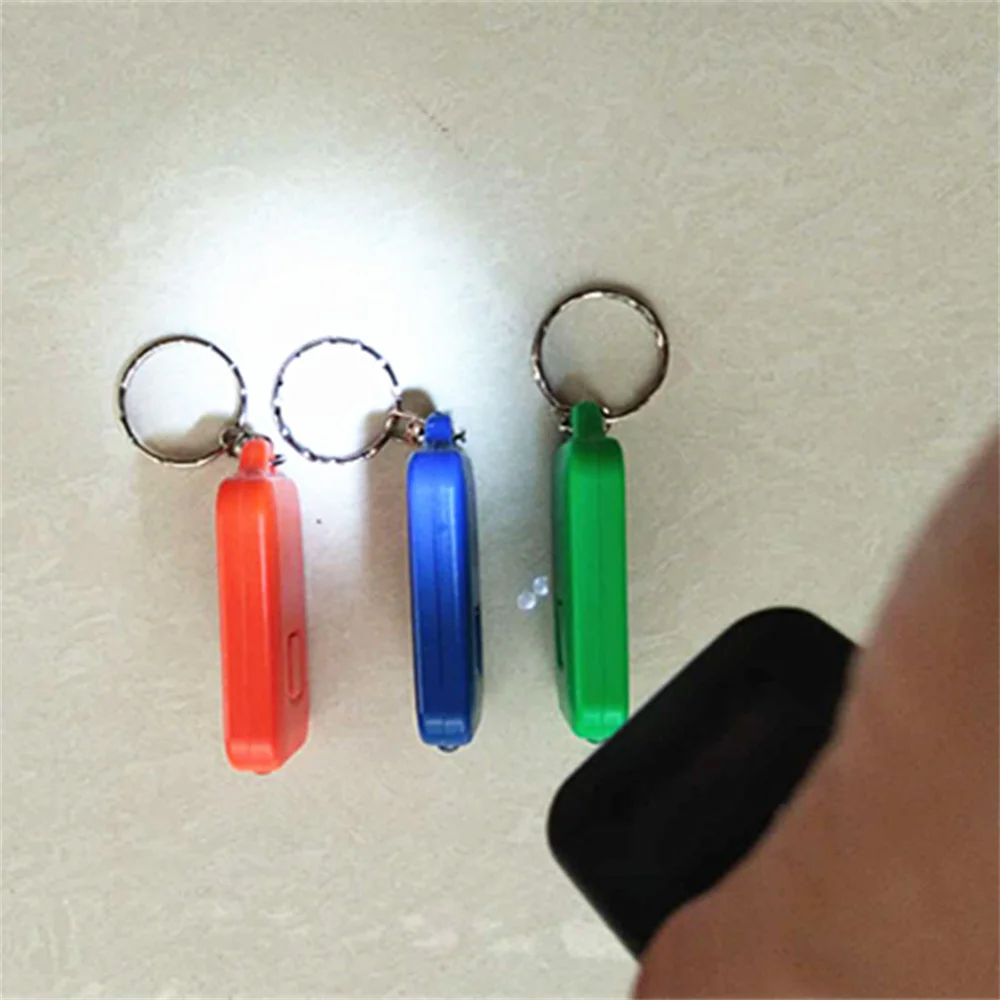 Mini Flashlight Keychain LEDLight Solar Rechargeable Portable Outdoor Sport Thickened Anti-fall Energy-saving Multifunction Tool