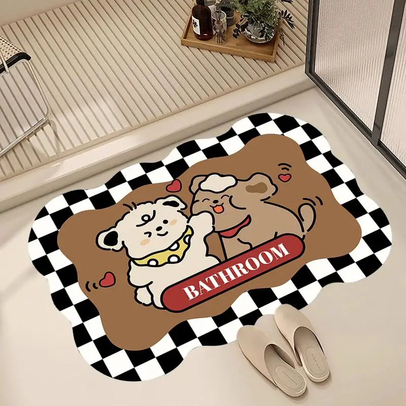 

Коврик Batoom Qui Dry, противоскользящий, мягкий коврик для ног, грязеотталкивающий ковер для домашнего использования, коврик для входной двери туалета, силиконовый динозавр