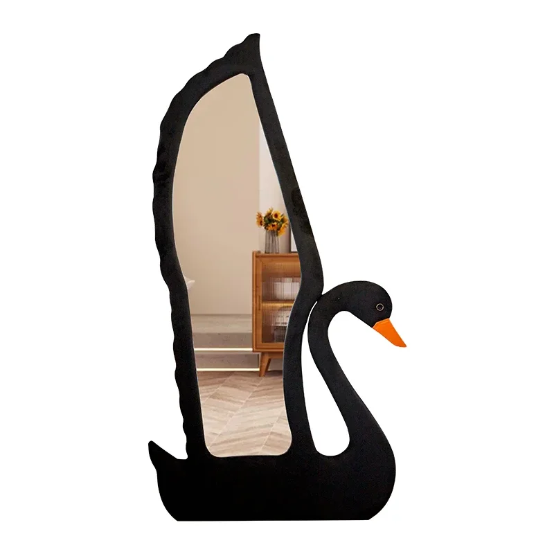 Swan Dressing Mirror Full Body Home Living Room Bedroom Wall Full-Length Mirror Clothing Store Floor Mirror