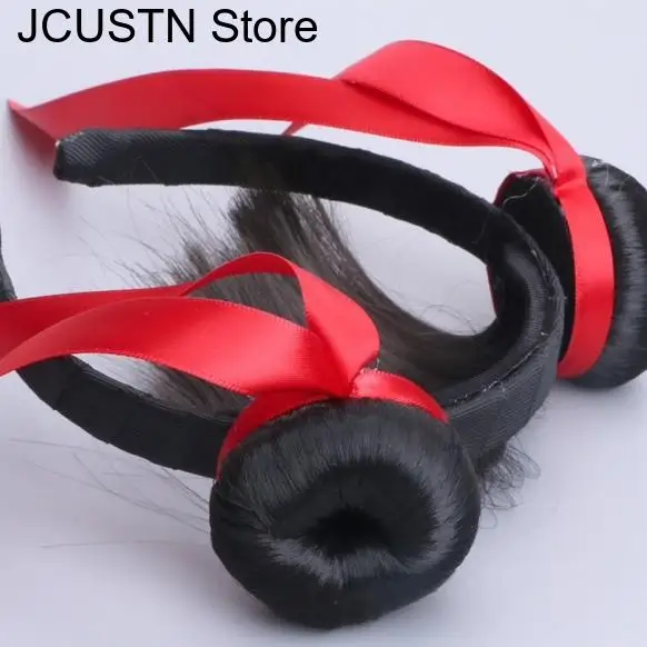 애니메이션 Nezha 사랑스러운 헤어 액세서리 Nezha 영감을받은 머리띠 어린이 아기 할로윈 공연 모자를 쓰고 있죠 귀여운 머리띠