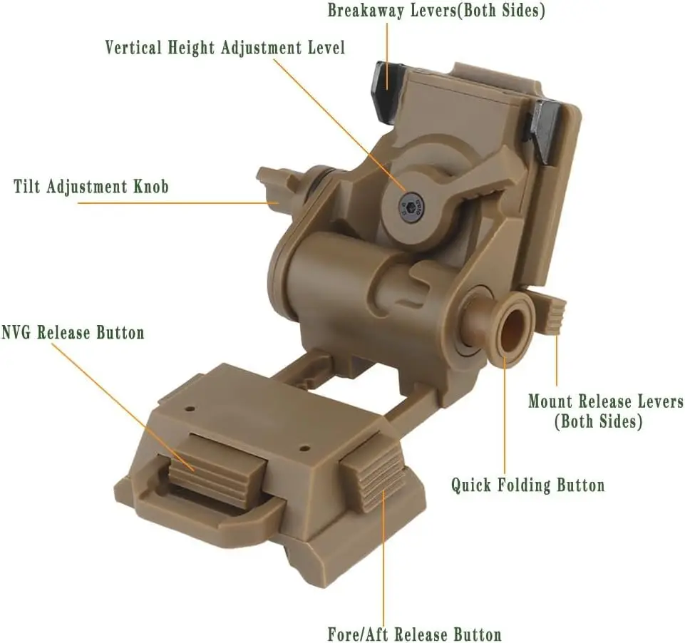 L4G24 NVG خوذة معدنية/نايلون جبل حامل نظارات الرؤية الليلية جبل الرياضة في الهواء الطلق التكتيكية خوذة قوس ل PVS15/18 #2
