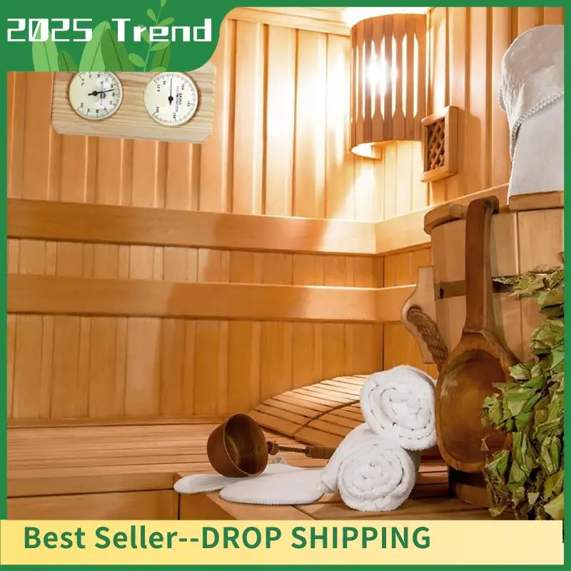 AD33 HOT Sauna Thermometer Fahrenheit Hygrometer Gauge 2In1 Indoor Home Sauna Thermostat,Sauna For Traditional Sauna,Barrel