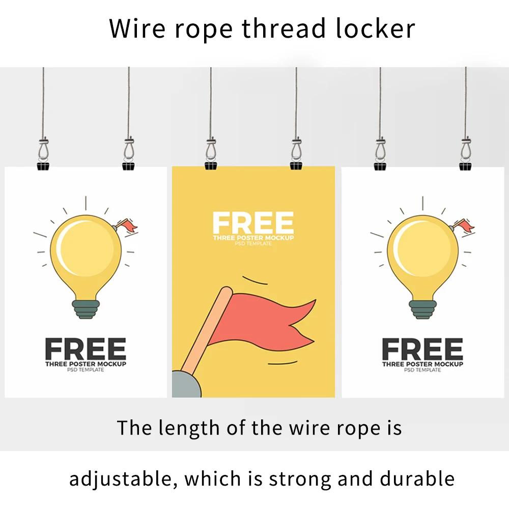 1-4mm Adjustable Stainless Steel Wire Rope Metal Suspension Clamp Used For Hanging Accessories Sling Screws Cable Fixing Tools