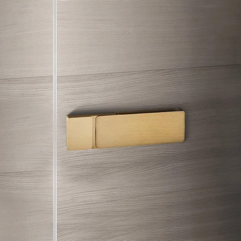 Imagem -05 - Cobre Puro Interior Door Lock Todo o Cobre Handle Quarto Sucção Magnética Quiet Silent Minimalista