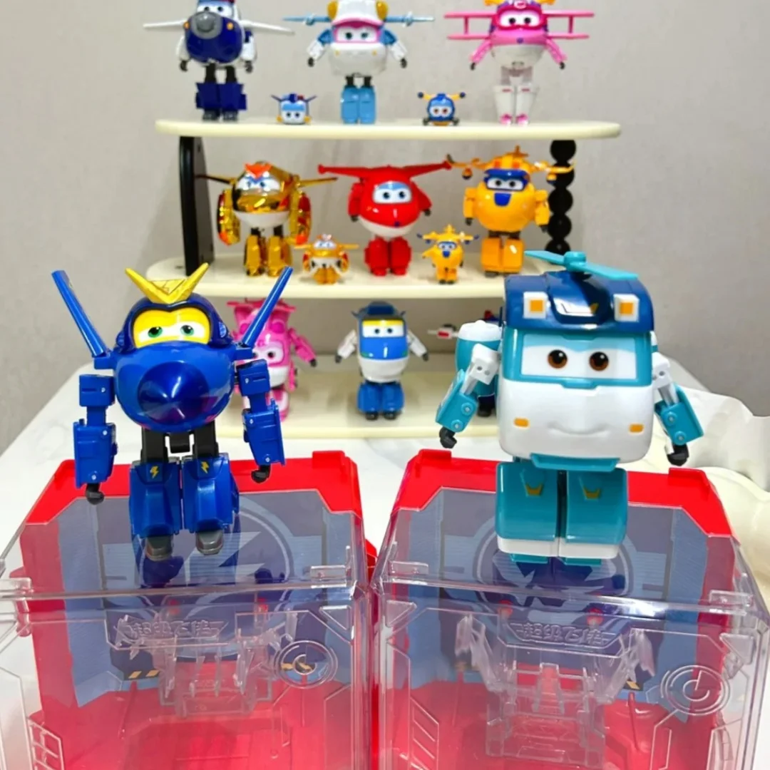 Original Super Wings Toys Anime Figurine Hangar Big Transformation Toys Robot Desktop Models Christmas Gifts Hot Selling