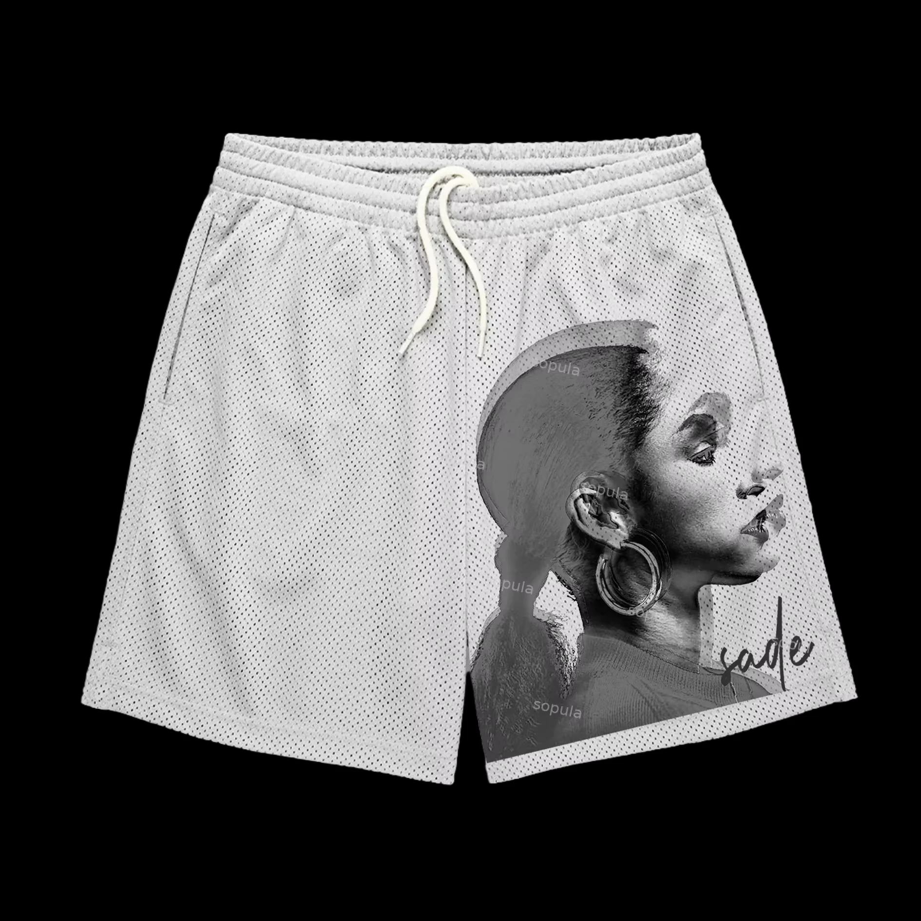 2026 British Singer Pattern Print Casual Shorts Street Shorts Sport Training Breathable Fashionable Short