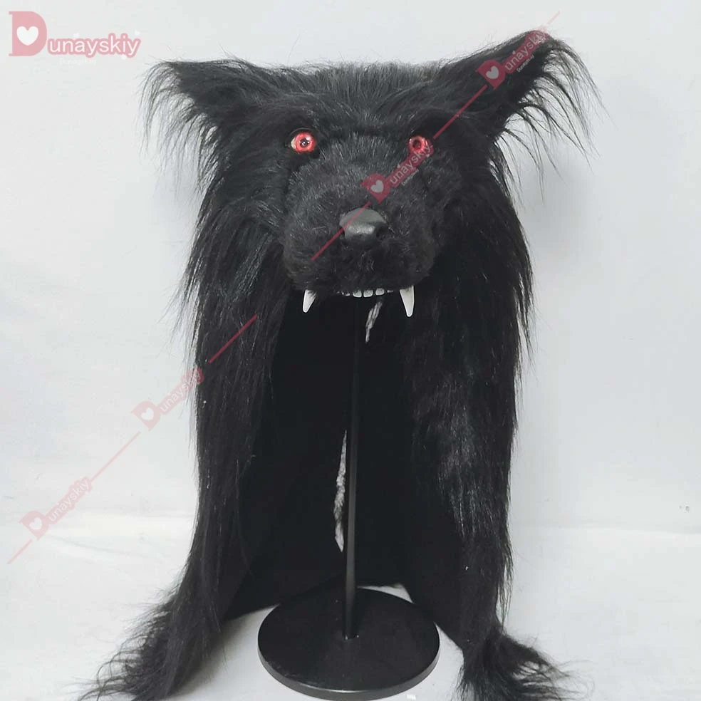 Creepy Wolf Costume Cosplay Mask Wolf Halloween Werewolf Claws Set Gloves Terror Devil Fancy Headdress Prank Props Wolf Headgear