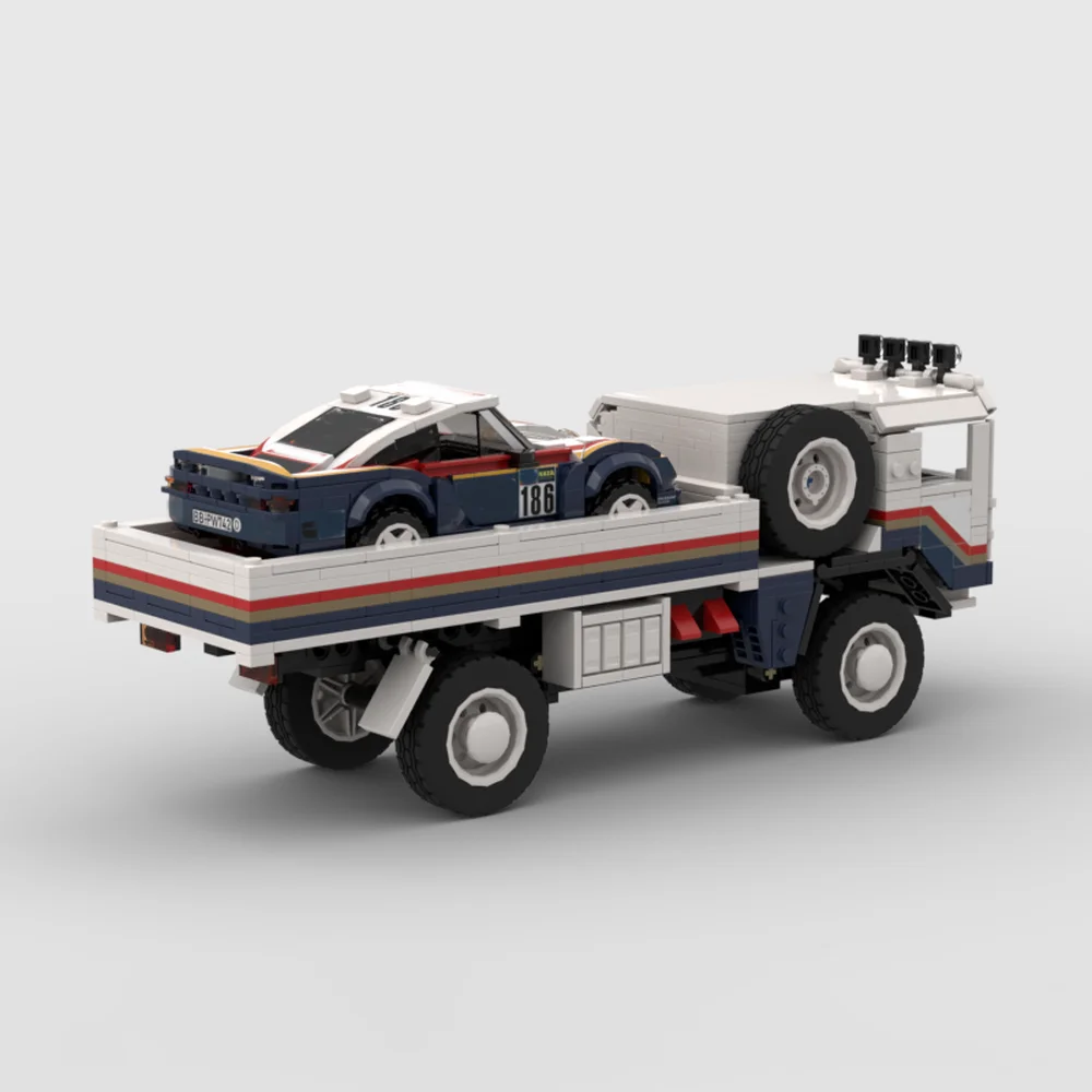 DIY Rally Racing MOC 1984 High-mobility off-road truck 959 Dakar Building Blocks Assembly Model Toy Brick Children Birthday Gift